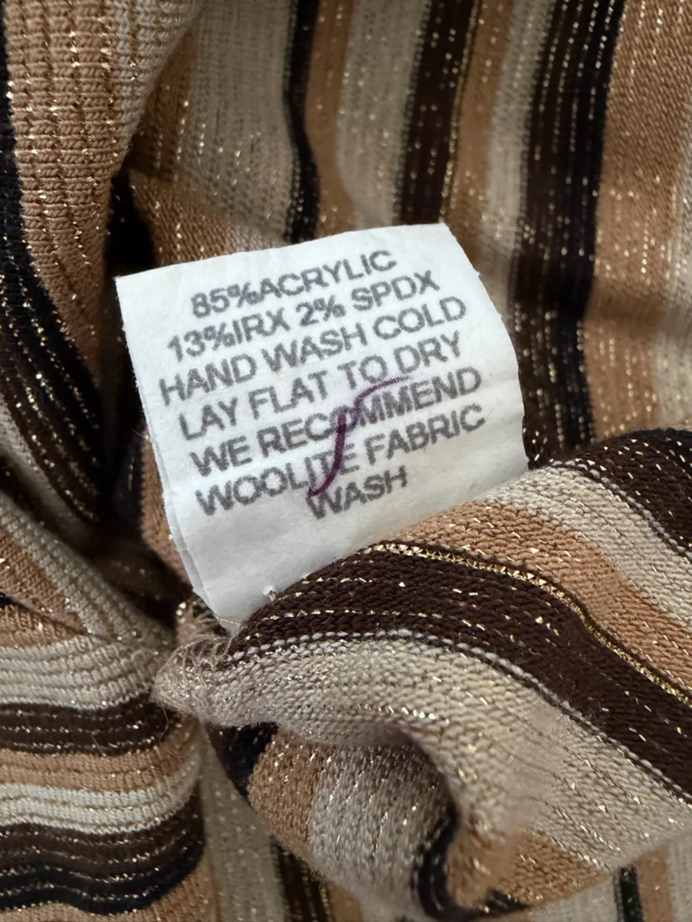 Sparkly Striped Earth-tones Chevron Skirt